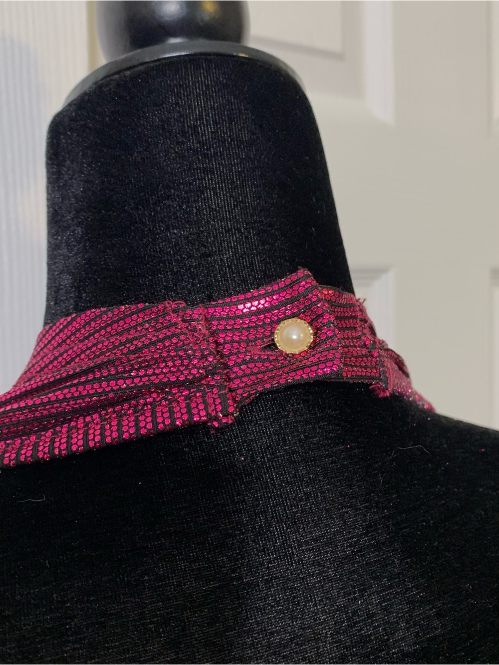 Earo Metallic Deep Raspberry Halter Dress - Picture 5 of 8